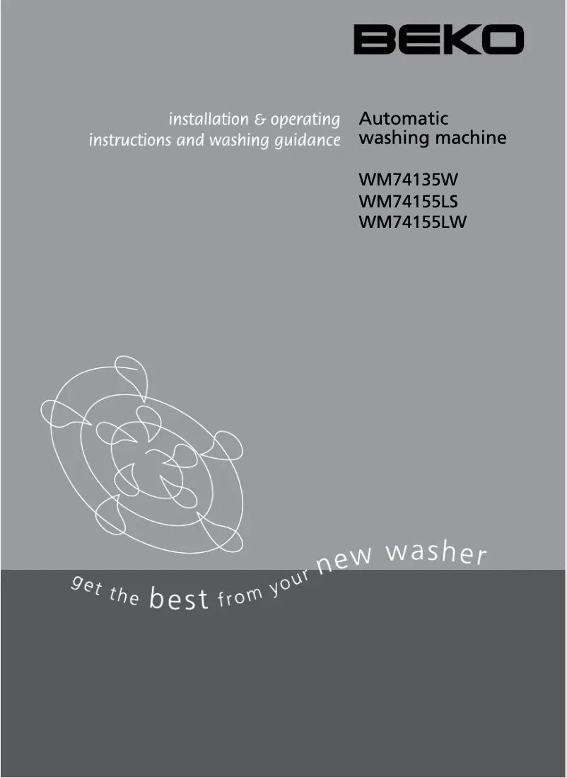 Image de la première page du manuel de l'appareil WM 74155 LS