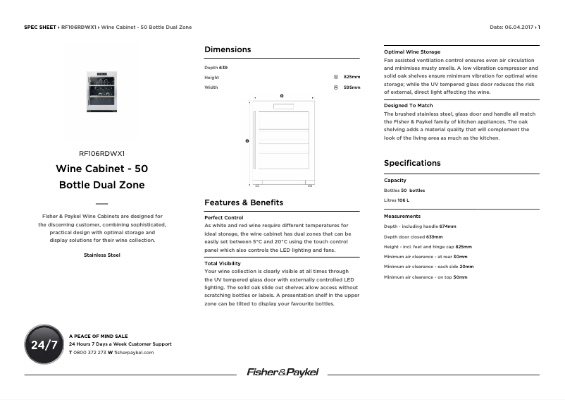 Image de la première page du manuel de l'appareil RF106RDWX1