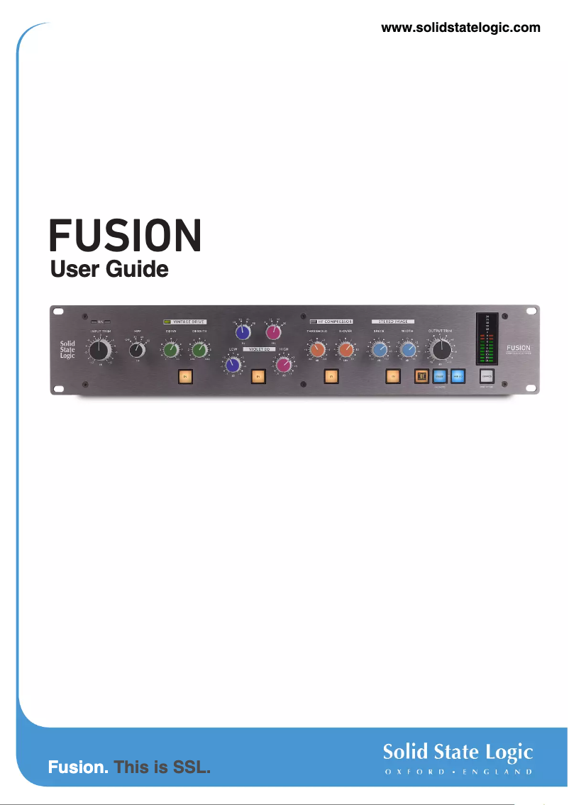 Page n°1 - Manuel utilisateur Solid State Logic Fusion