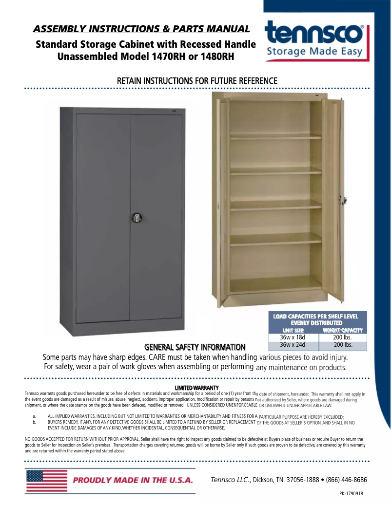 Image de la première page du manuel de l'appareil 1480RH