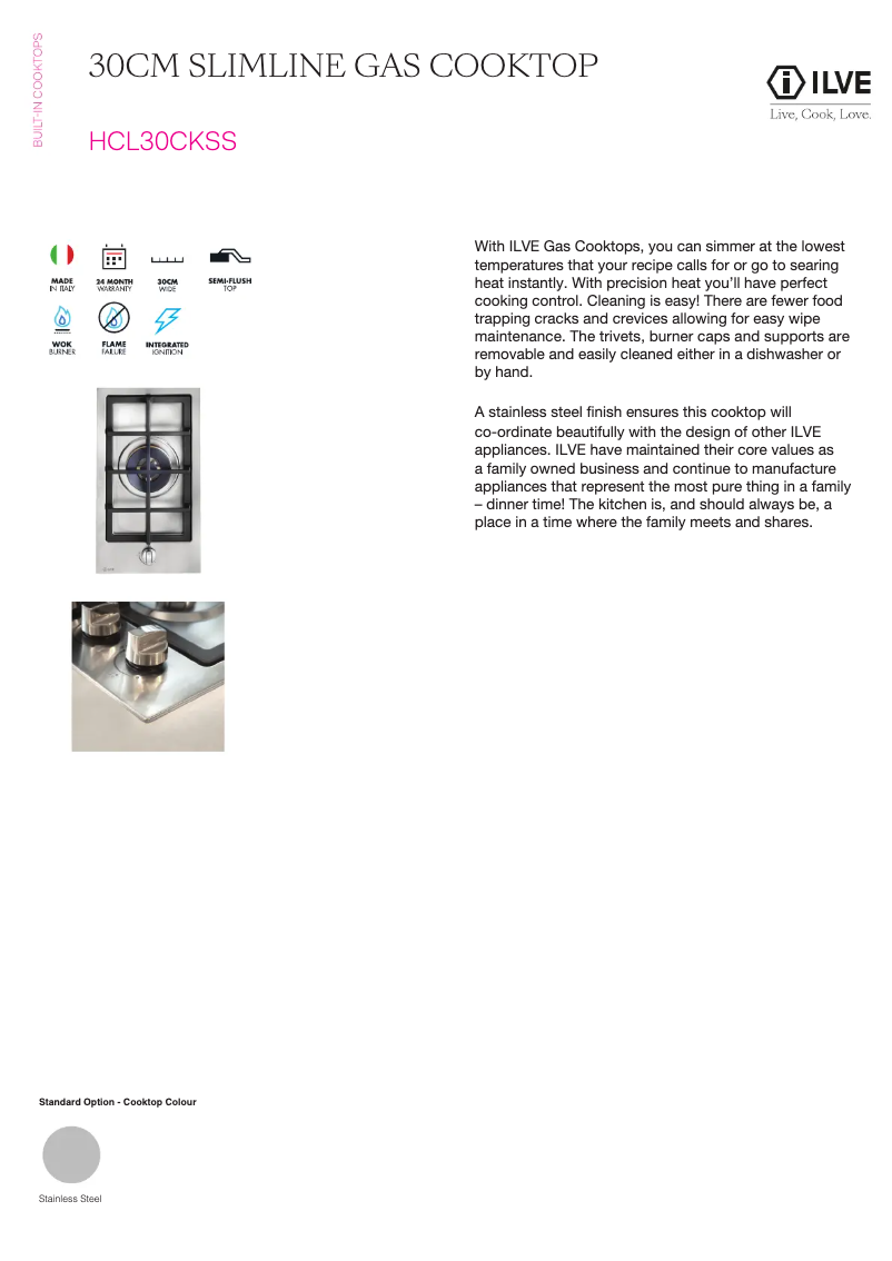 Image de la première page du manuel de l'appareil HCL30CKSS