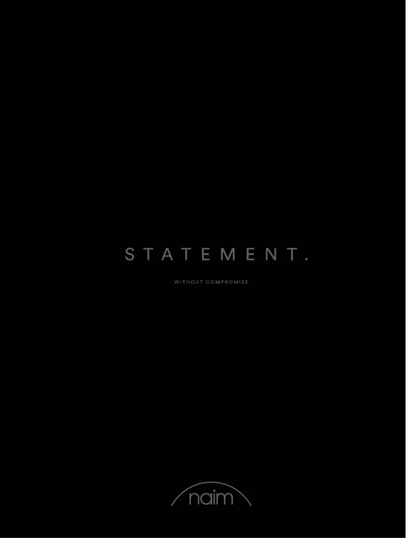 Page n°1 - Manuel utilisateur Naim STATEMENT