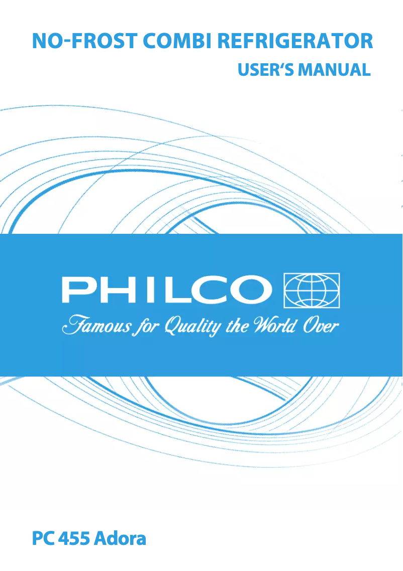 Page 1 de la notice Manuel utilisateur Philco PC 455 ADORA
