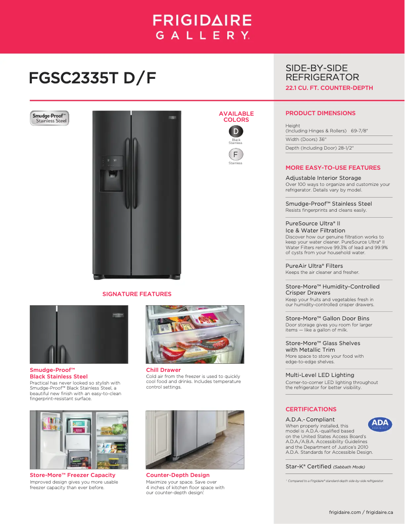 Image de la première page du manuel de l'appareil FGSC2335TF