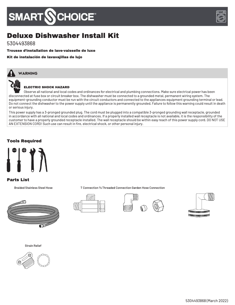 Page 1 de la notice Manuel utilisateur Frigidaire 5304493868