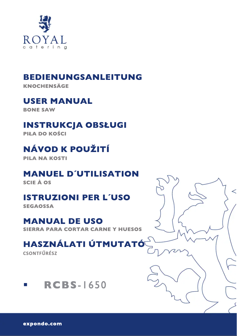 Page 1 de la notice Manuel utilisateur Royal Catering RCBS-1650