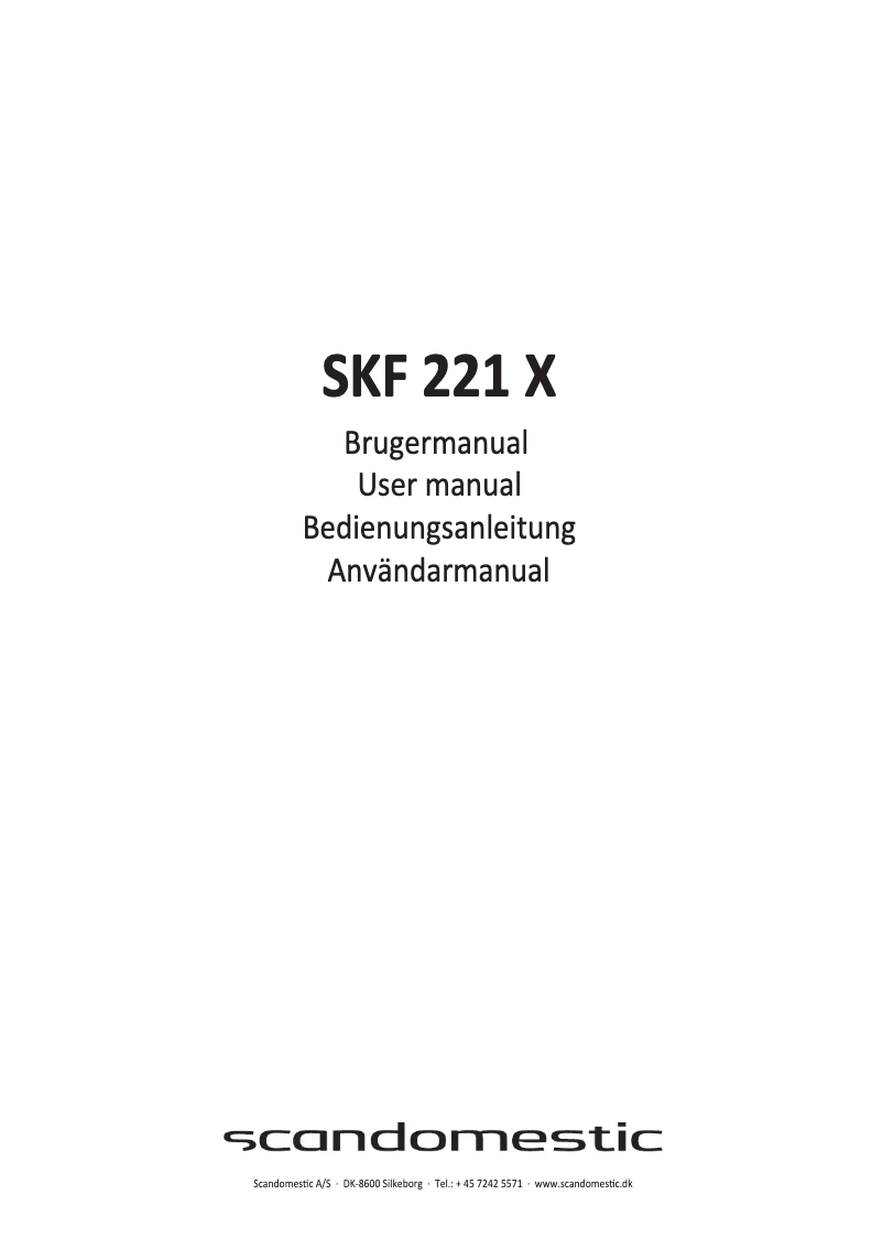 Image de la première page du manuel de l'appareil SKF 221 X