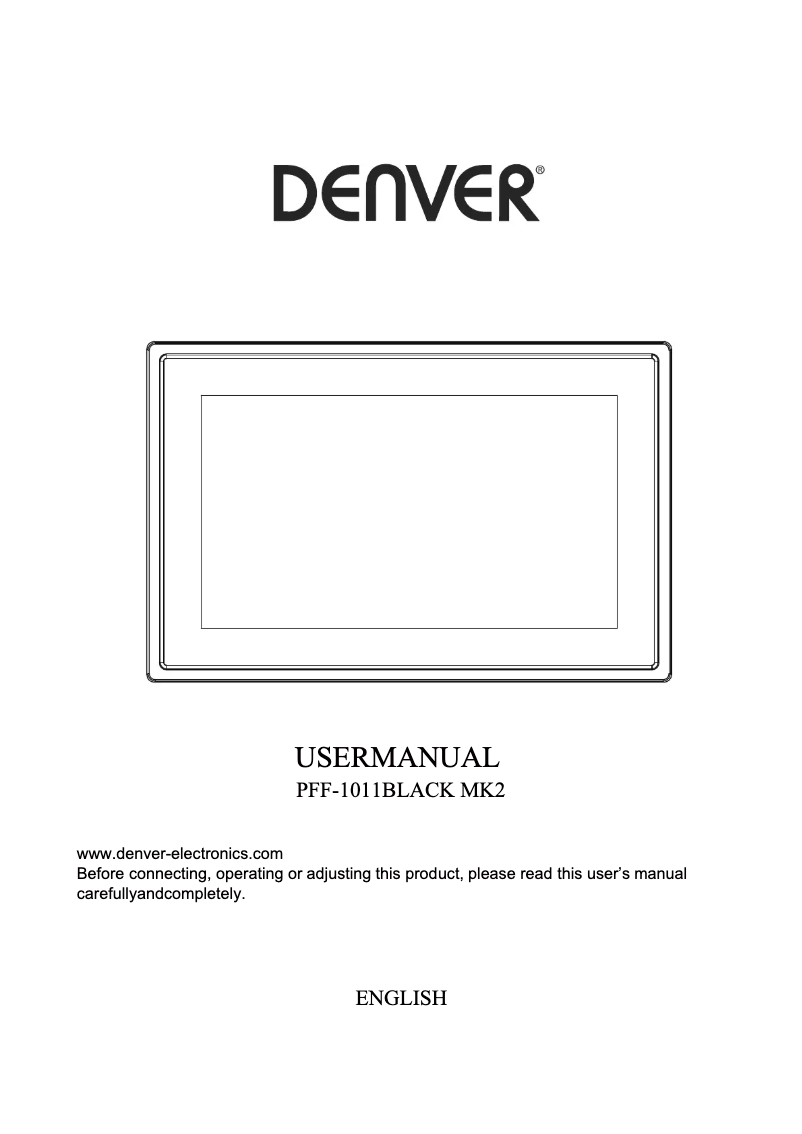 Page 1 de la notice Manuel utilisateur Denver PFF-1011BLACK MK2