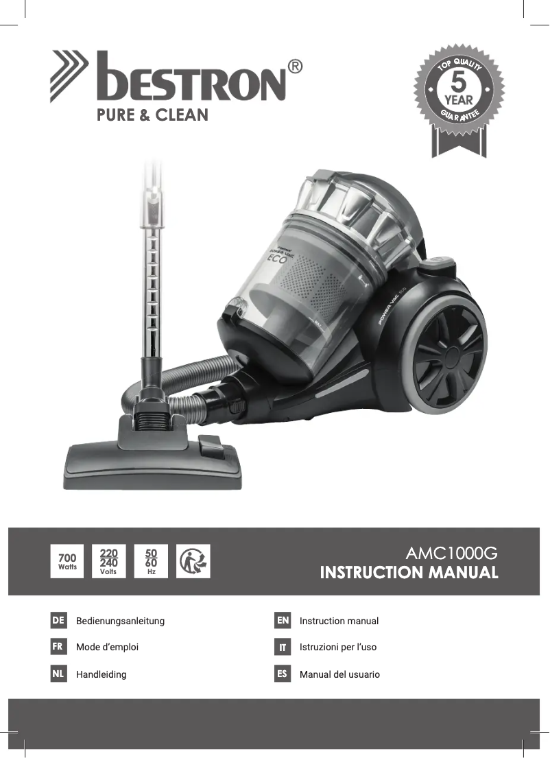 Image de la première page du manuel de l'appareil AMC1000G