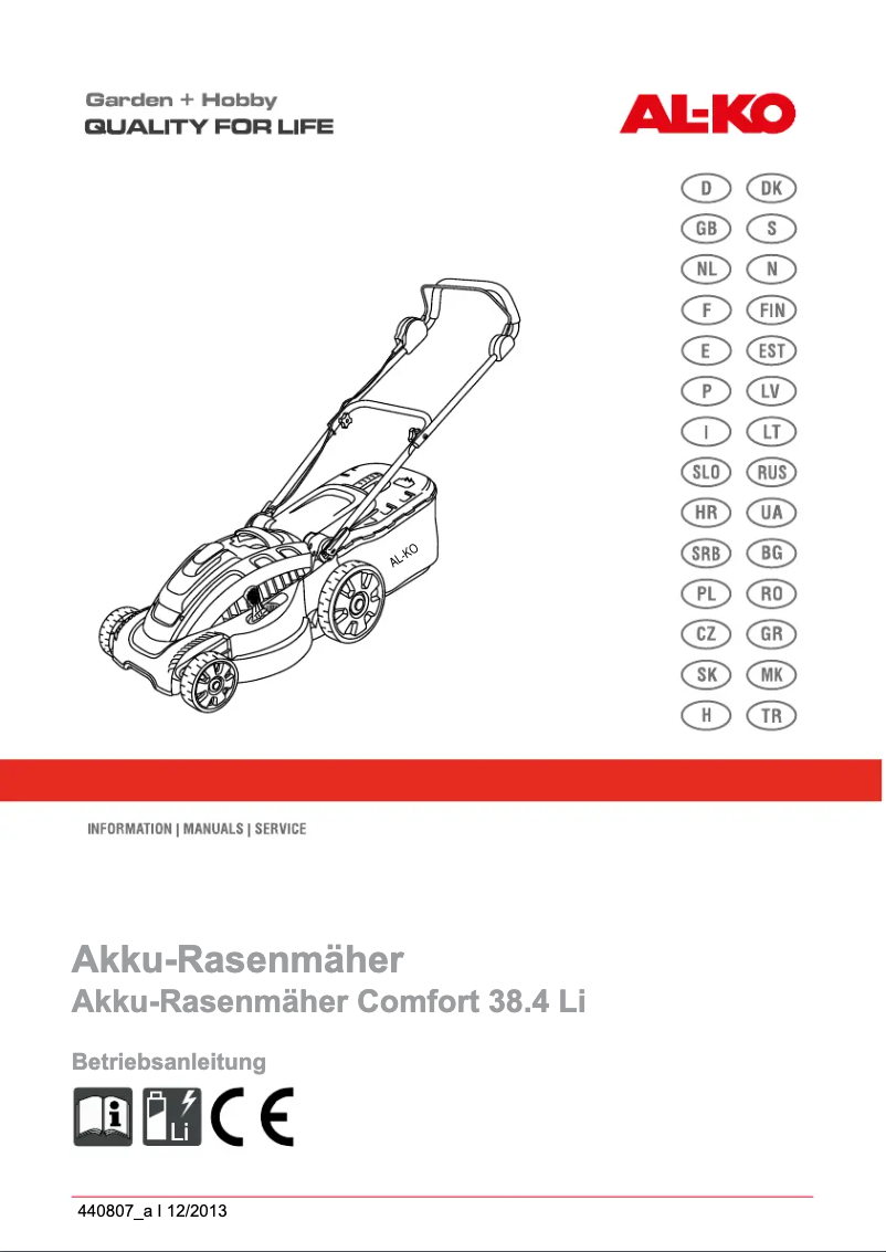 Image de la première page du manuel de l'appareil 38.4 Li Comfort