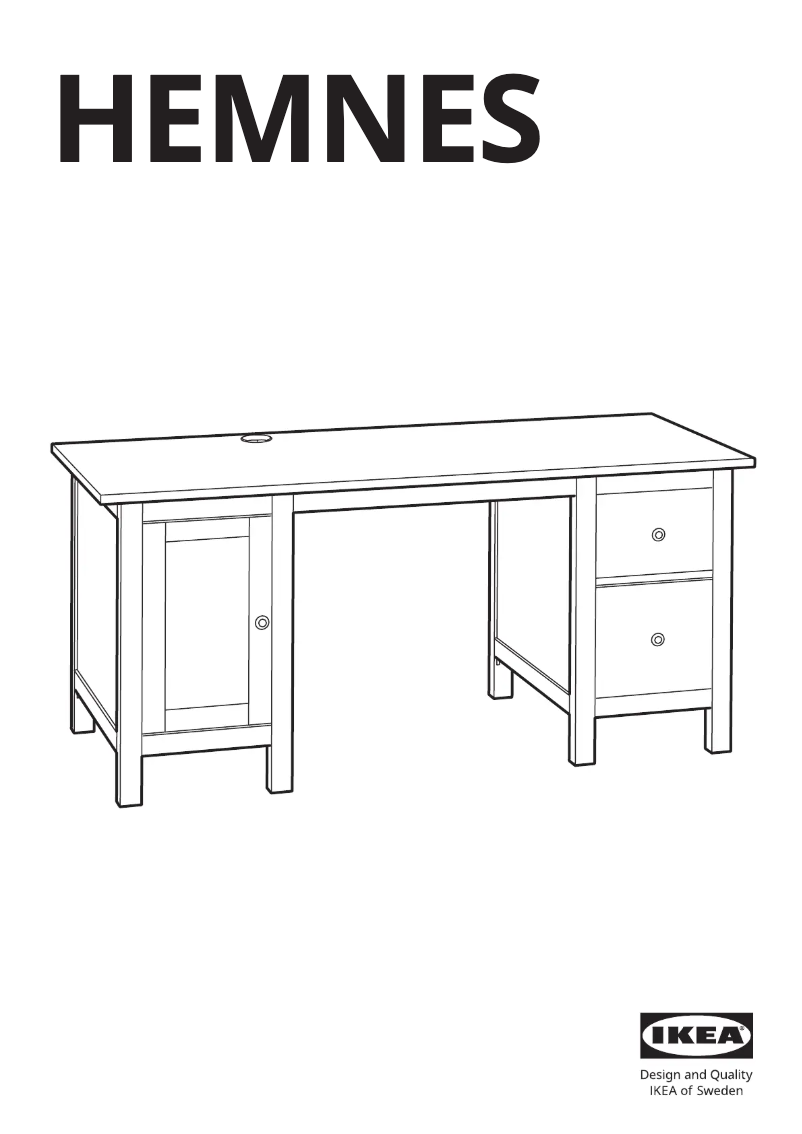 Page 1 de la notice Manuel utilisateur Ikea HEMNES 305.350.48