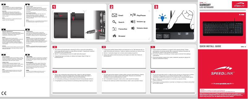 Page n°1 - Manuel utilisateur Speed-Link Darksky sl-6480