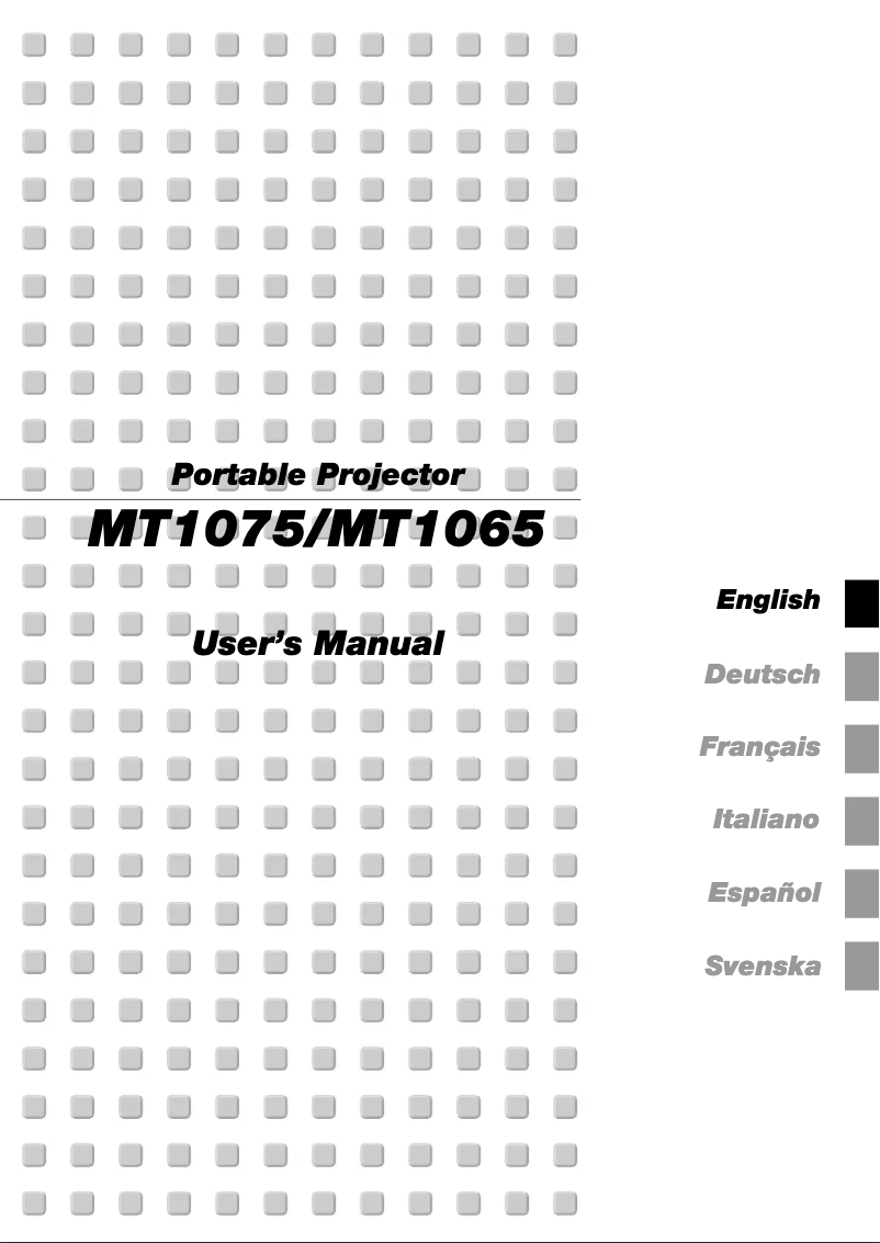 Page 1 de la notice Manuel utilisateur NEC MT1075