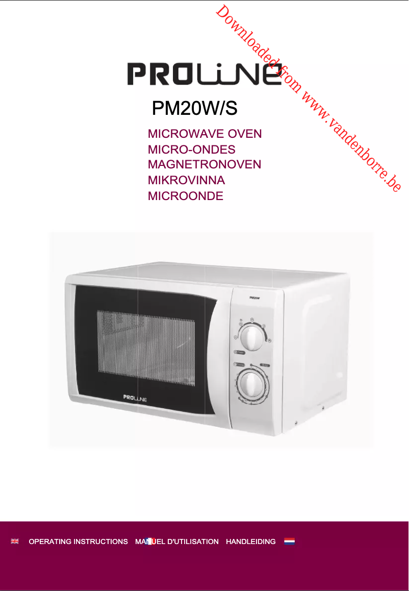 Page 1 de la notice Manuel utilisateur Proline PM20W
