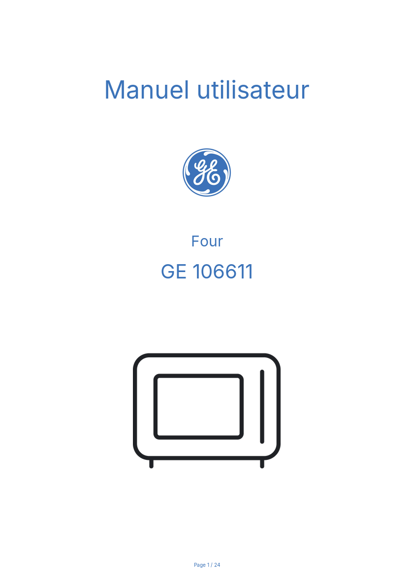 Image de la première page du manuel de l'appareil 106611