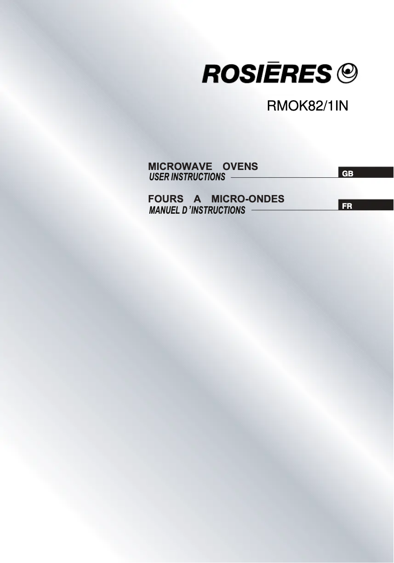 Image de la première page du manuel de l'appareil RMOK82/1IN