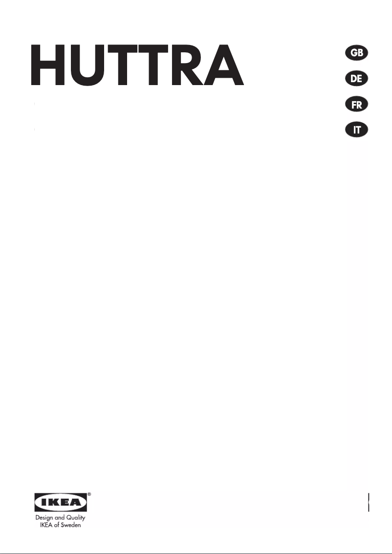 Page 1 de la notice Manuel utilisateur Ikea HUTTRA