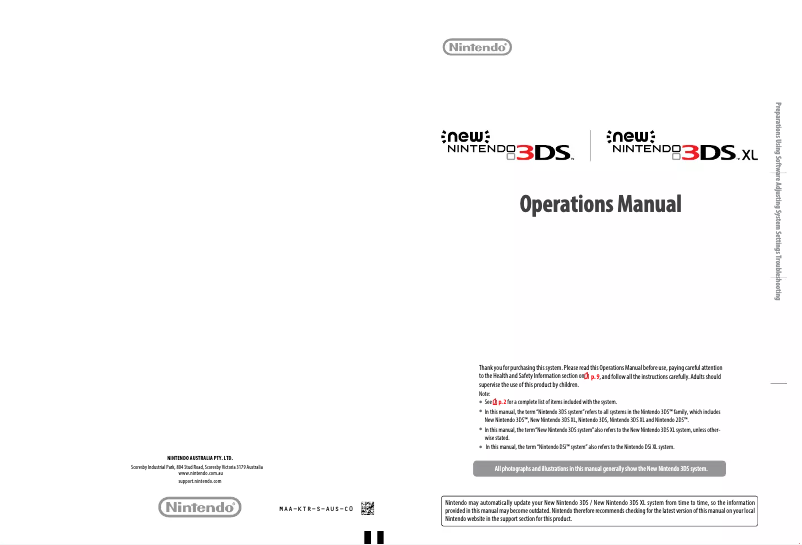 Página 1 del manual Manual de usuario Nintendo New 3DS XL SNES Edition