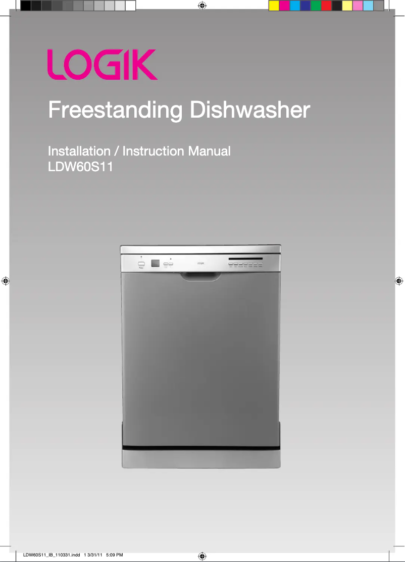 Imagen de la primera página del manual del dispositivo LDW60S11