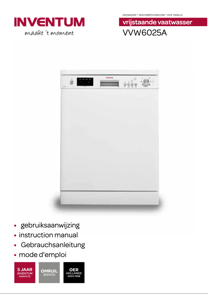 Page n°1 - Manuel utilisateur Inventum VVW6025A