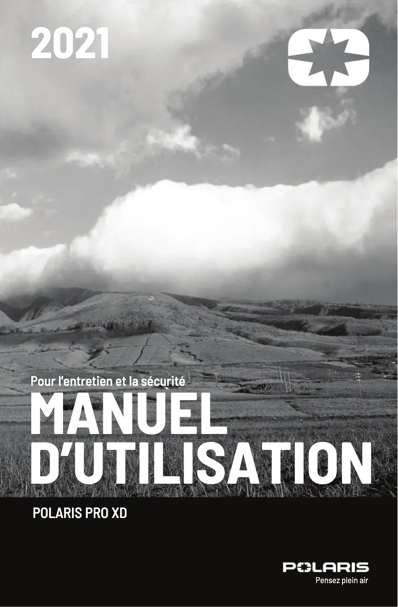 Page 1 de la notice Manuel utilisateur Polaris Pro XD 2000D AWD (2021)