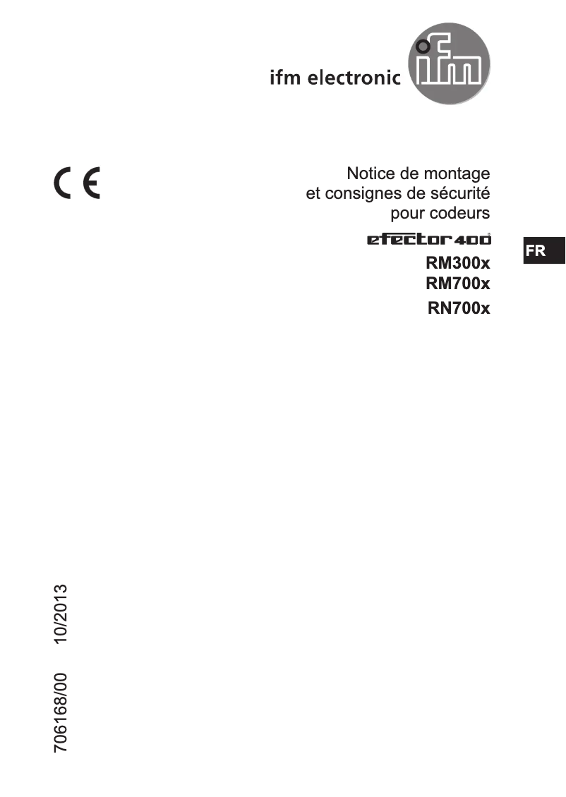 Page 1 de la notice Manuel utilisateur IFM RN7004
