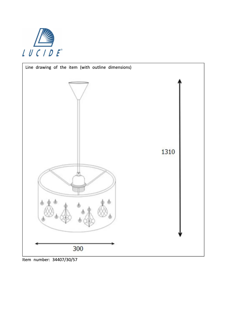 Page 1 de la notice Manuel utilisateur Lucide Spilti 34407/30/57