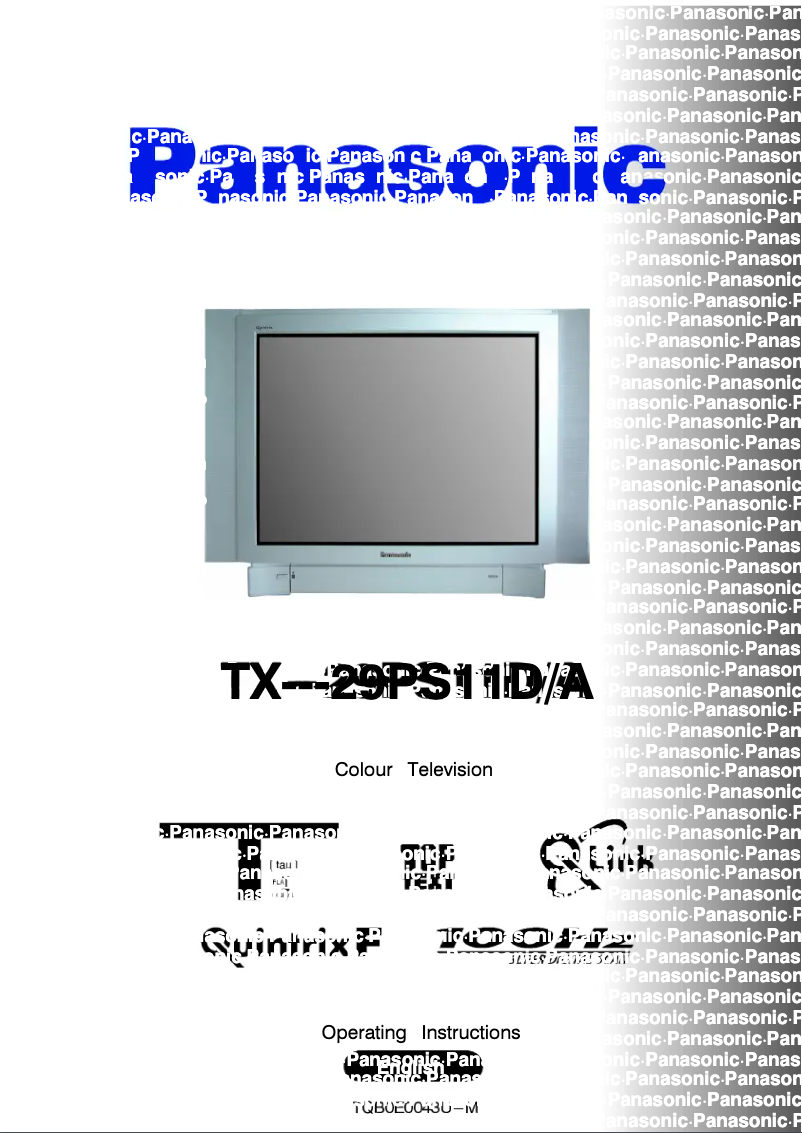 Imagen de la primera página del manual del dispositivo TX-29PS11DA