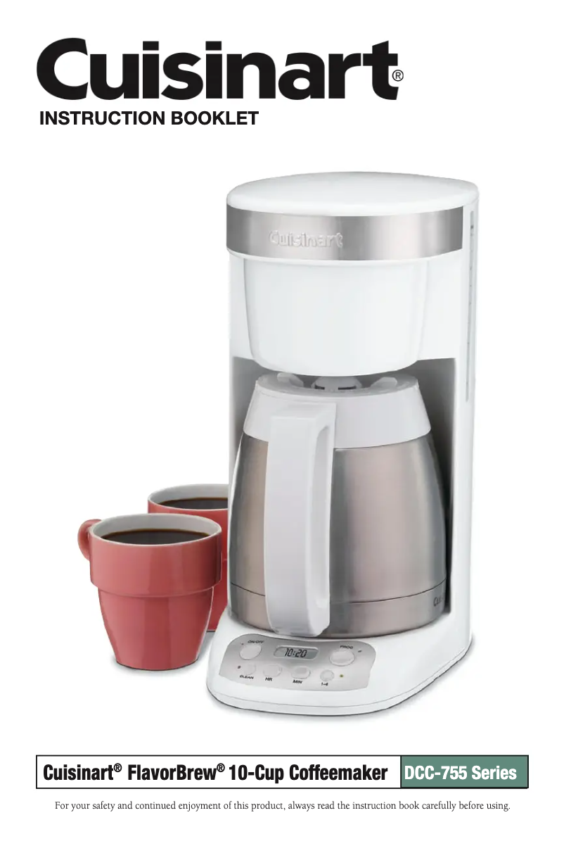 Page n°1 - Manuel utilisateur Cuisinart FlavorBrew DCC-755
