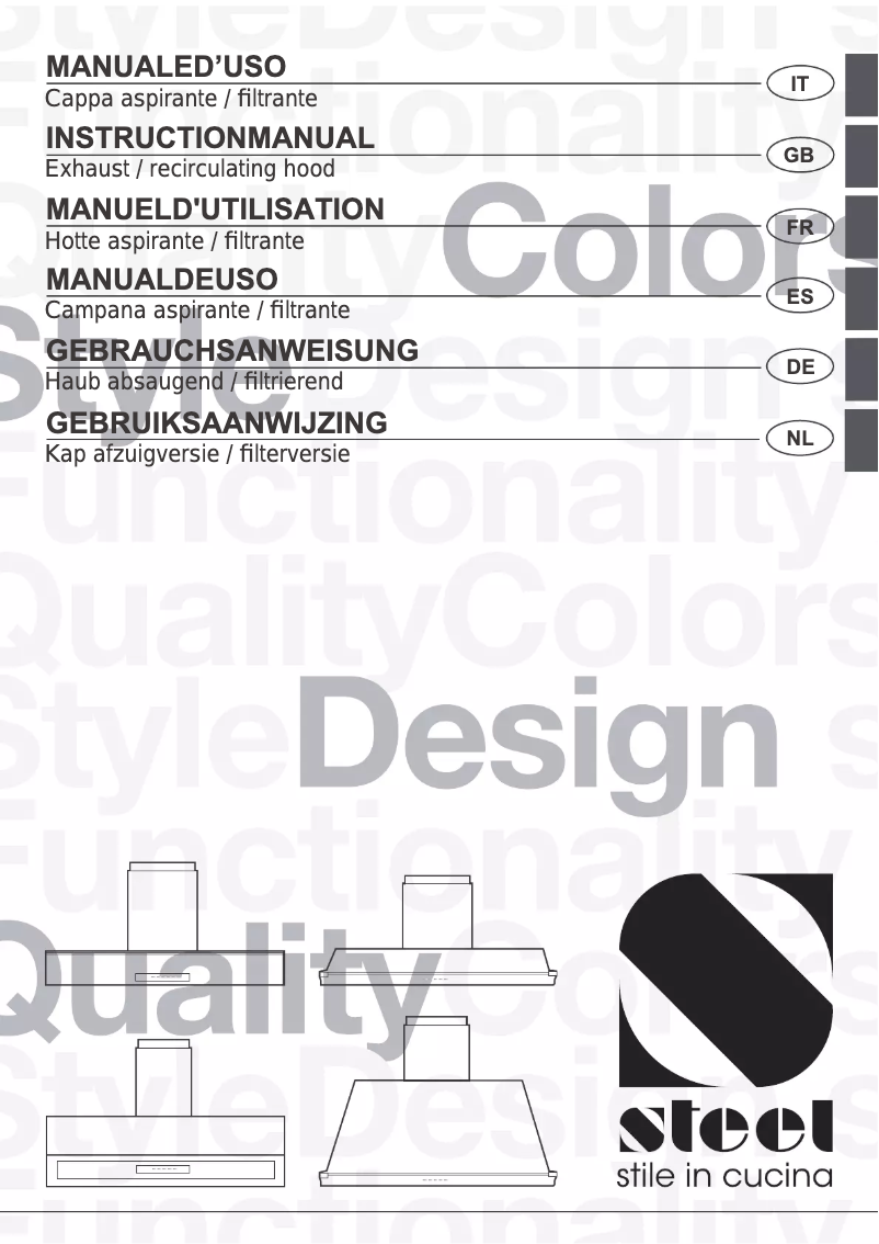 Page 1 de la notice Manuel utilisateur Steel Cucine AK