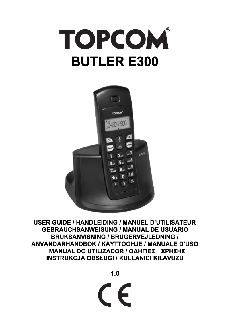 Image de la première page du manuel de l'appareil Butler E300