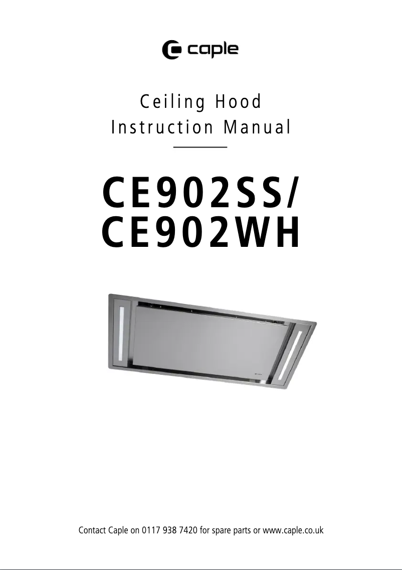 Page n°1 - Manuel utilisateur Caple CE902SS