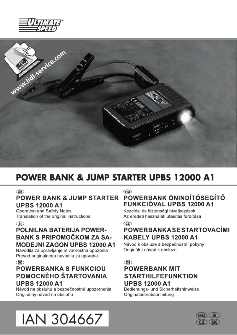 Page n°1 - Manuel utilisateur Ultimate Speed UPBS 12000 A1