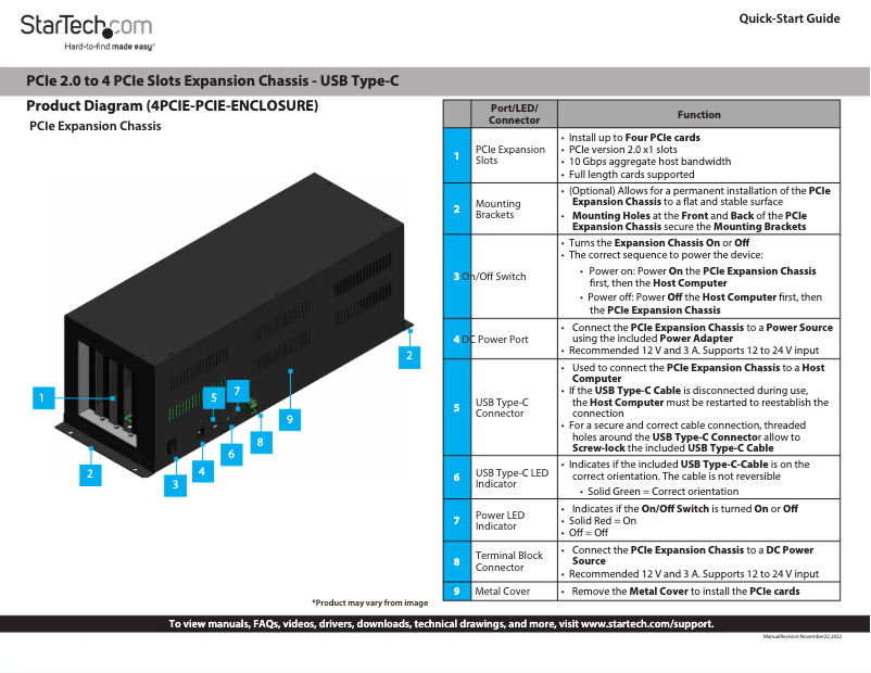 Image de la première page du manuel de l'appareil 4PCIE-PCIE-ENCLOSURE