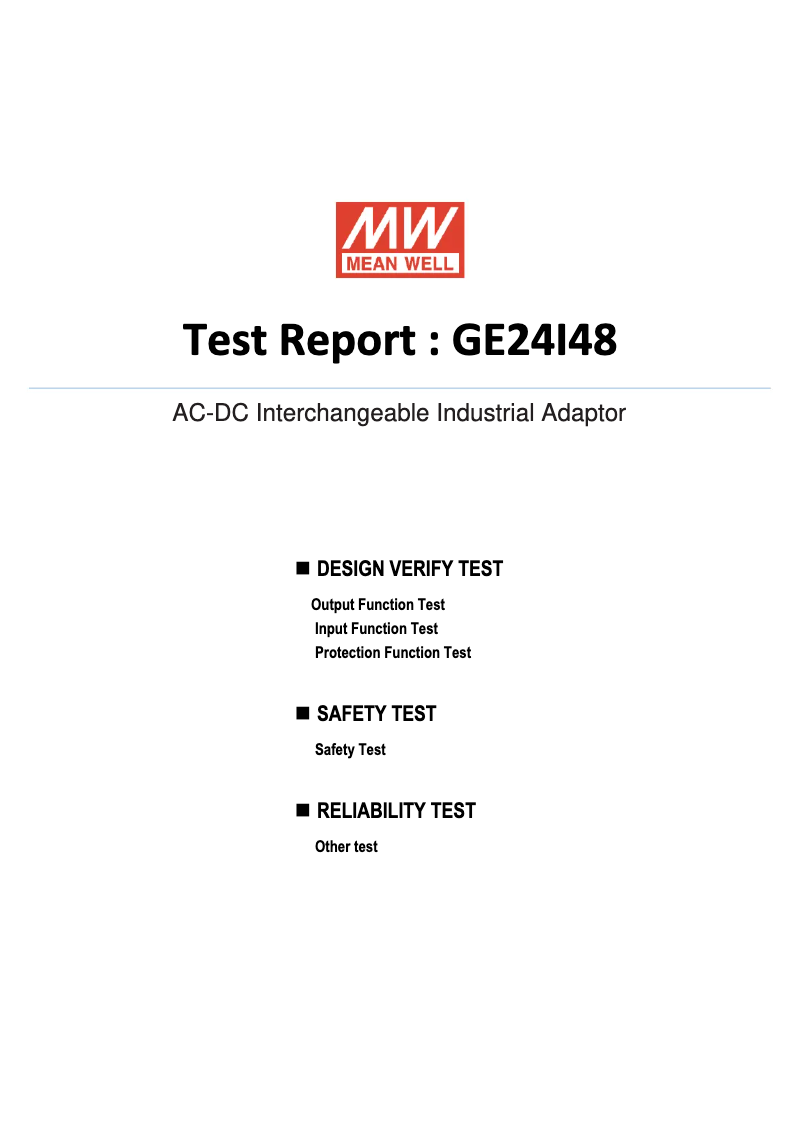 Page 1 de la notice Fiche technique Mean Well GE24I48-P1J