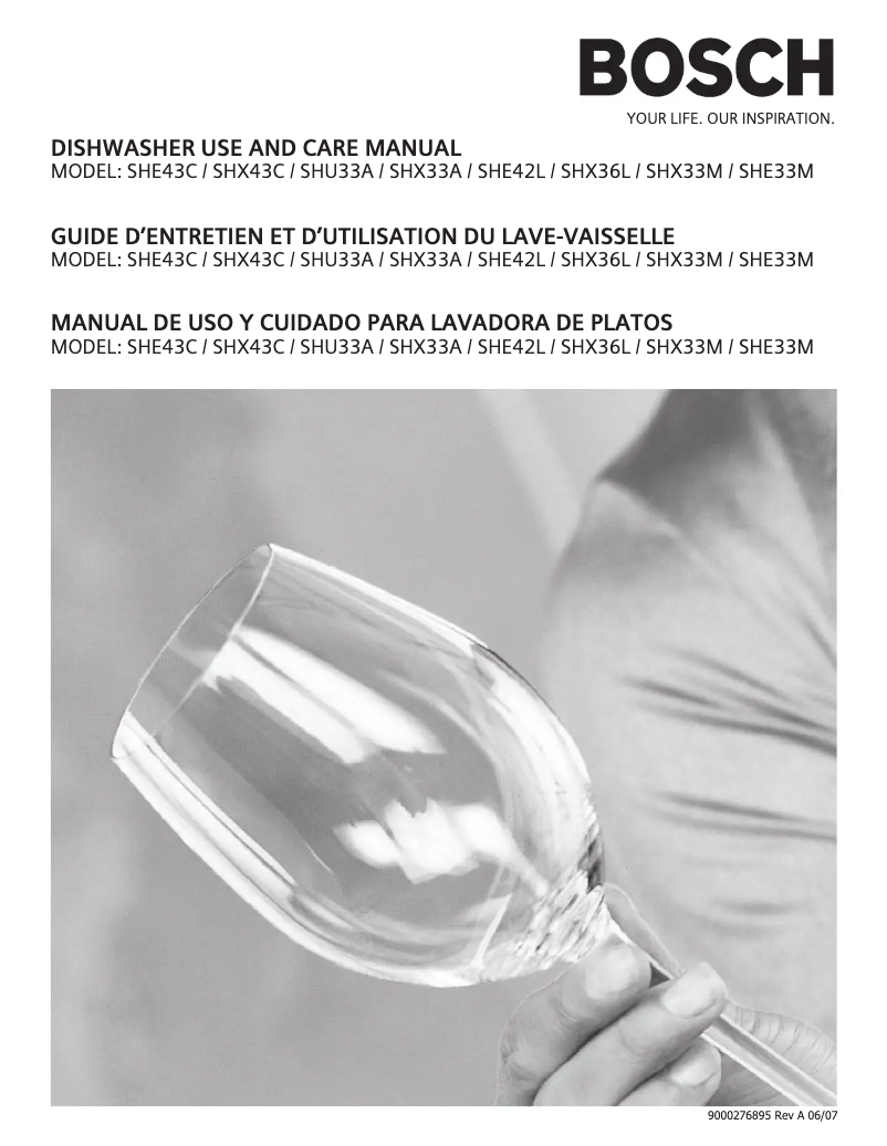 Page n°1 - Manuel utilisateur Bosch SHX43C