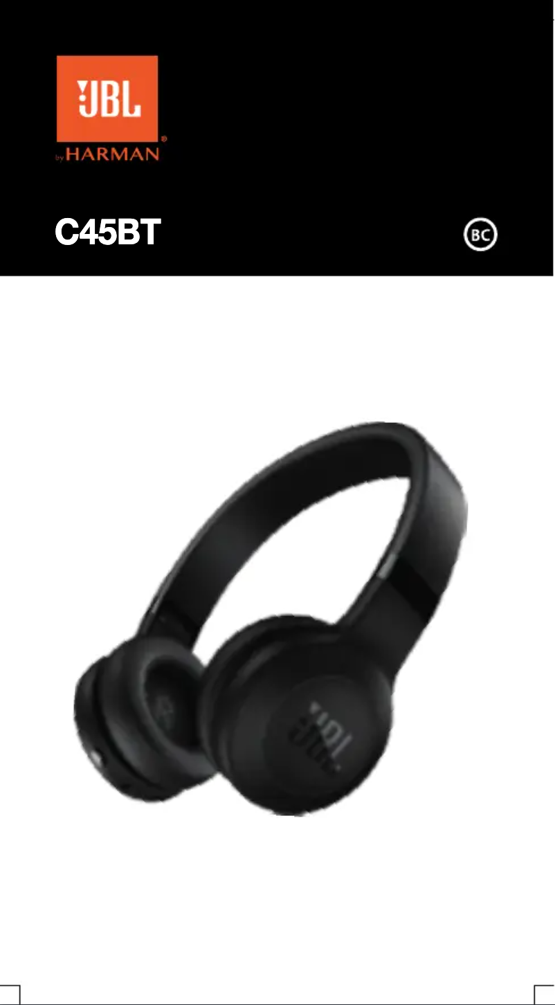 Page n°1 - Manuel utilisateur JBL C45BT