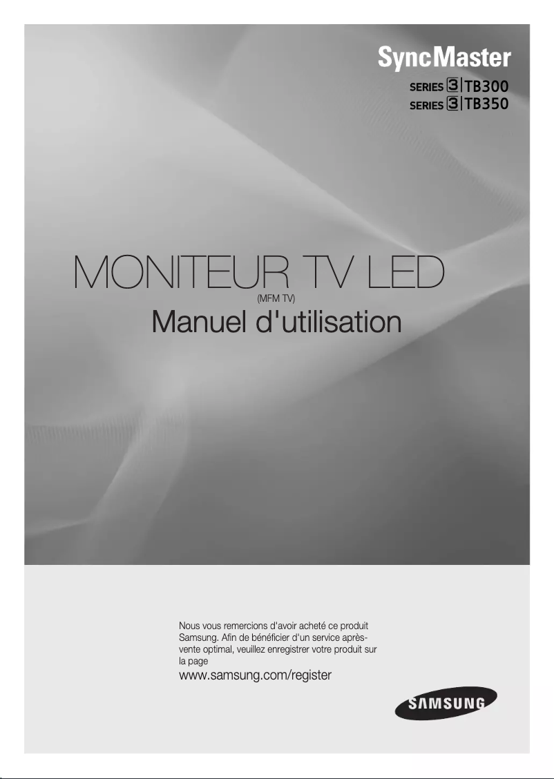 Page n°1 - Manuel utilisateur Samsung SyncMaster T24B300EW