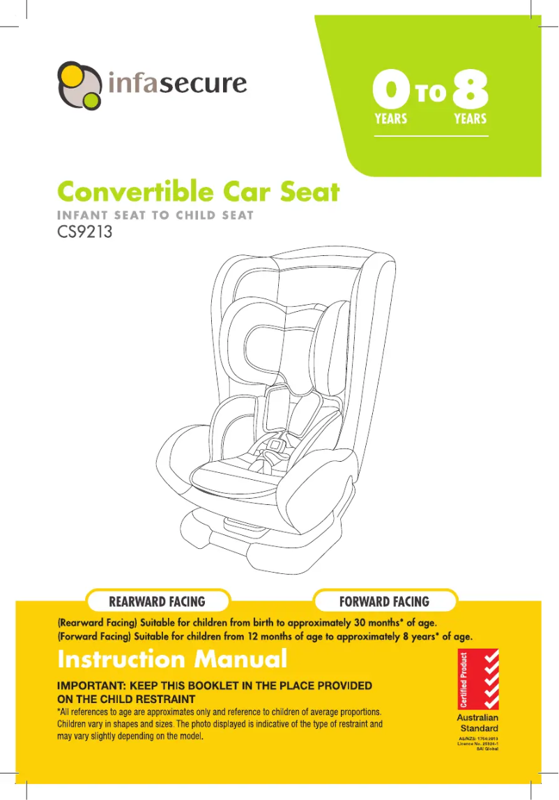 Página 1 del manual Manual de usuario InfaSecure Optima GT Sport