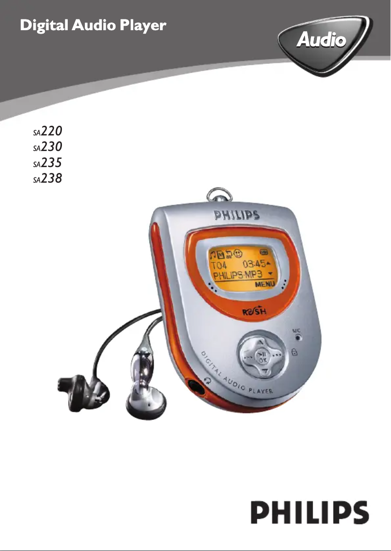 Image de la première page du manuel de l'appareil GoGear SA2305