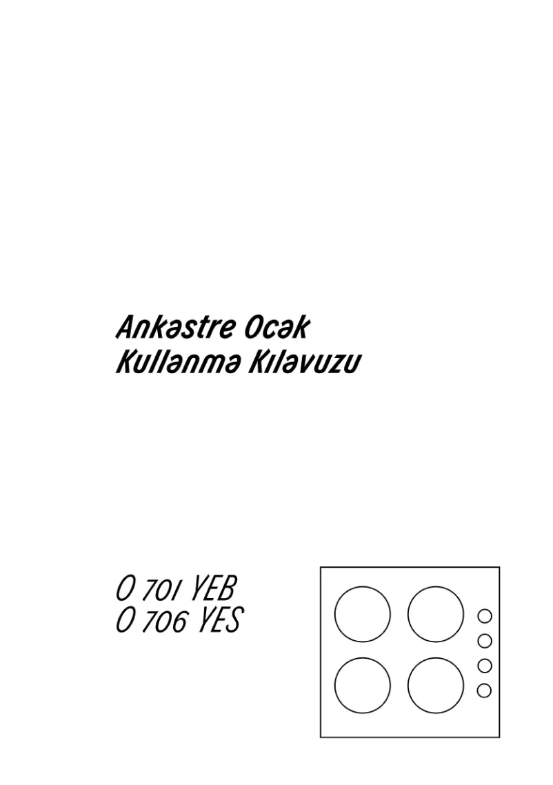 Page n°1 - Manuel utilisateur Arçelik O 706 YES