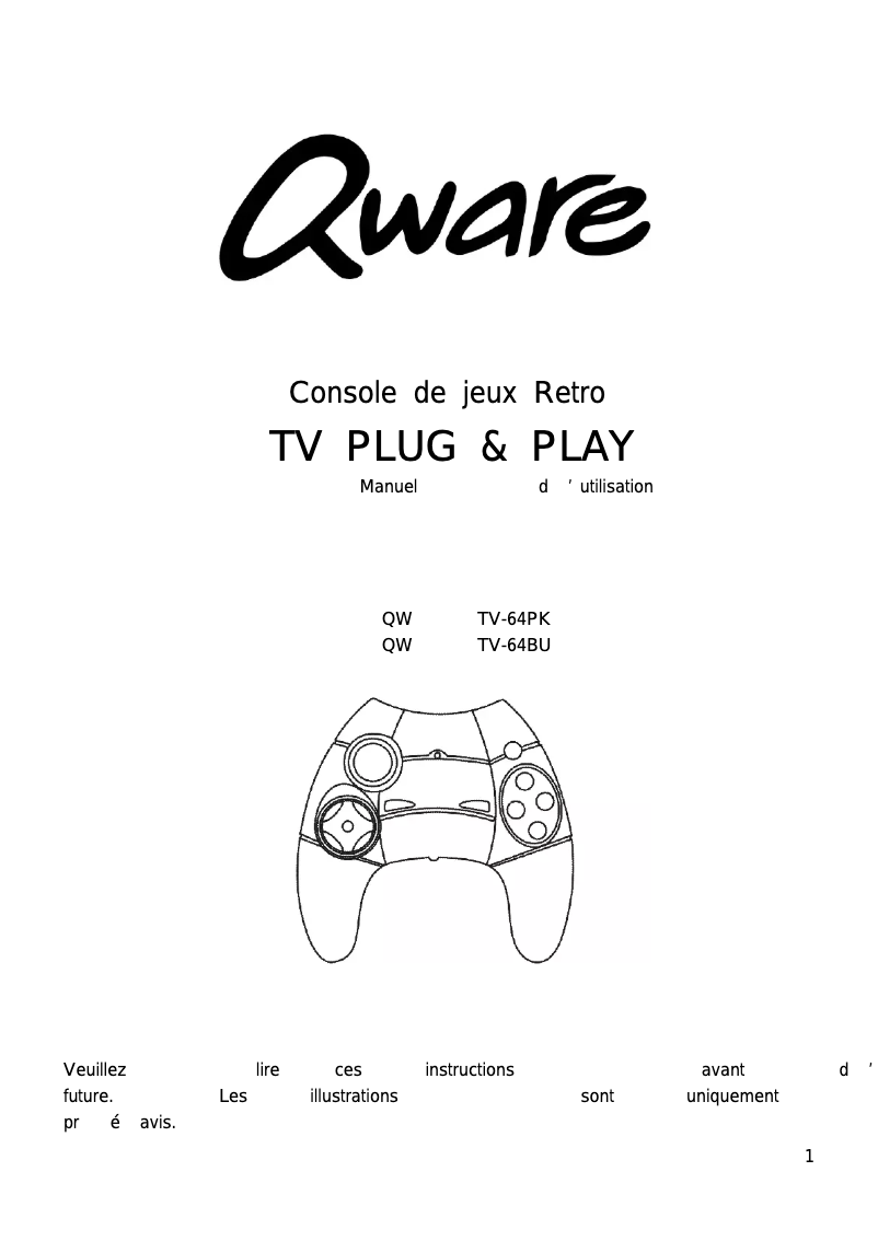 Image de la première page du manuel de l'appareil TV-64PK