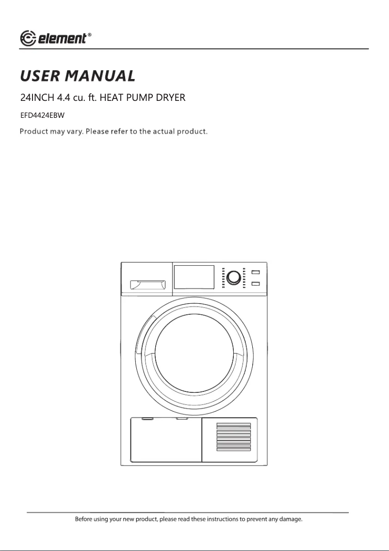 Page n°1 - Manuel utilisateur Element EFD4424EBW