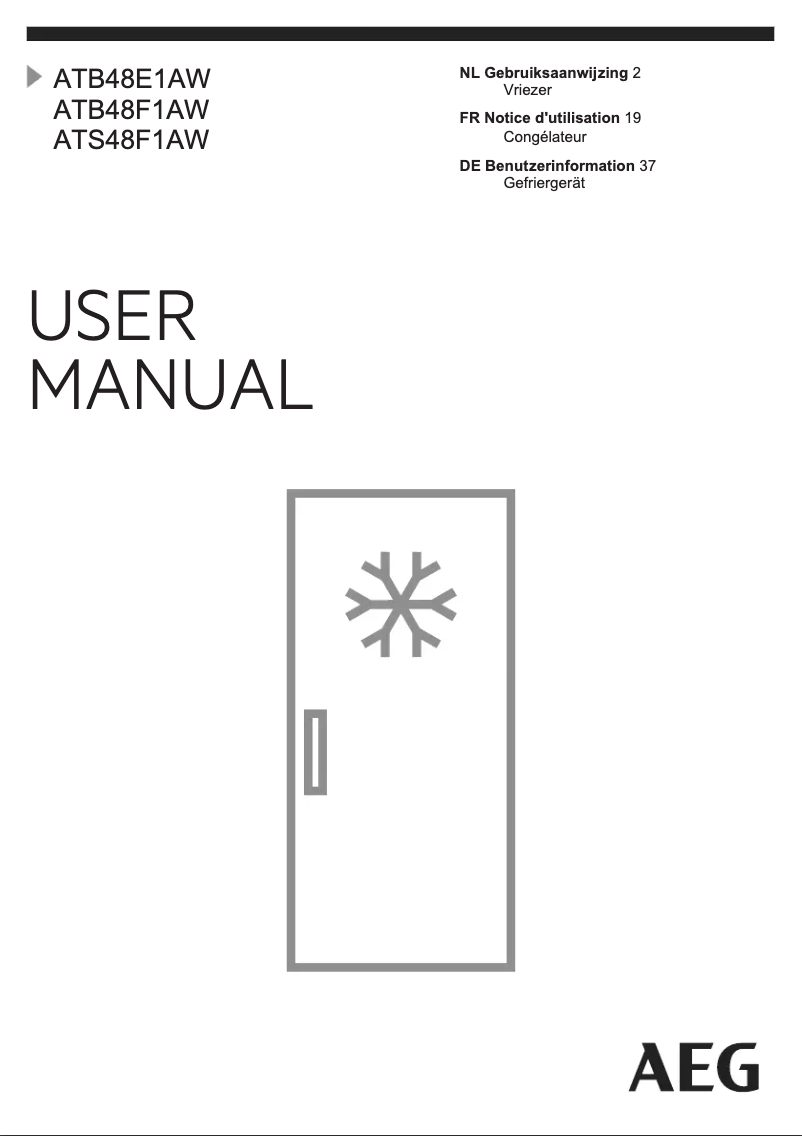 Page n°1 - Manuel utilisateur AEG ATB48E1AW