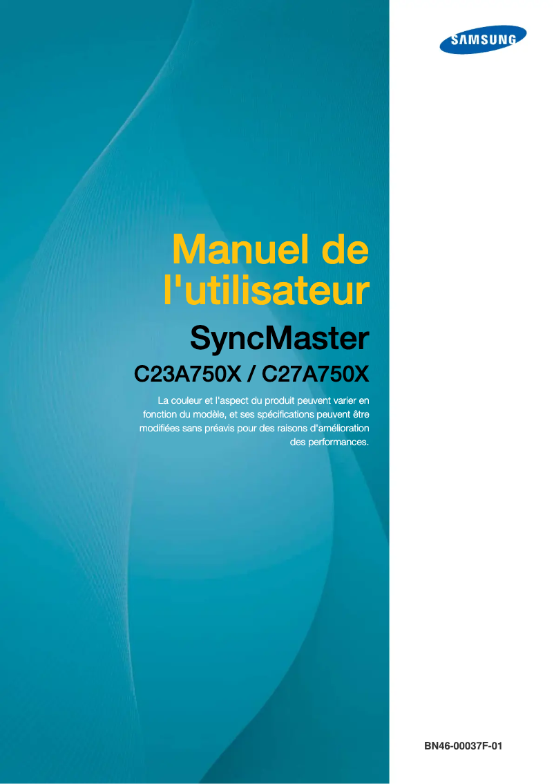 Image de la première page du manuel de l'appareil SyncMaster C23A750X
