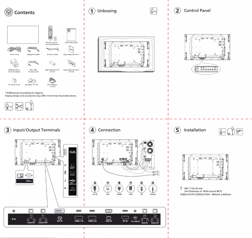 First page image of the manual for 55BDL4107X
