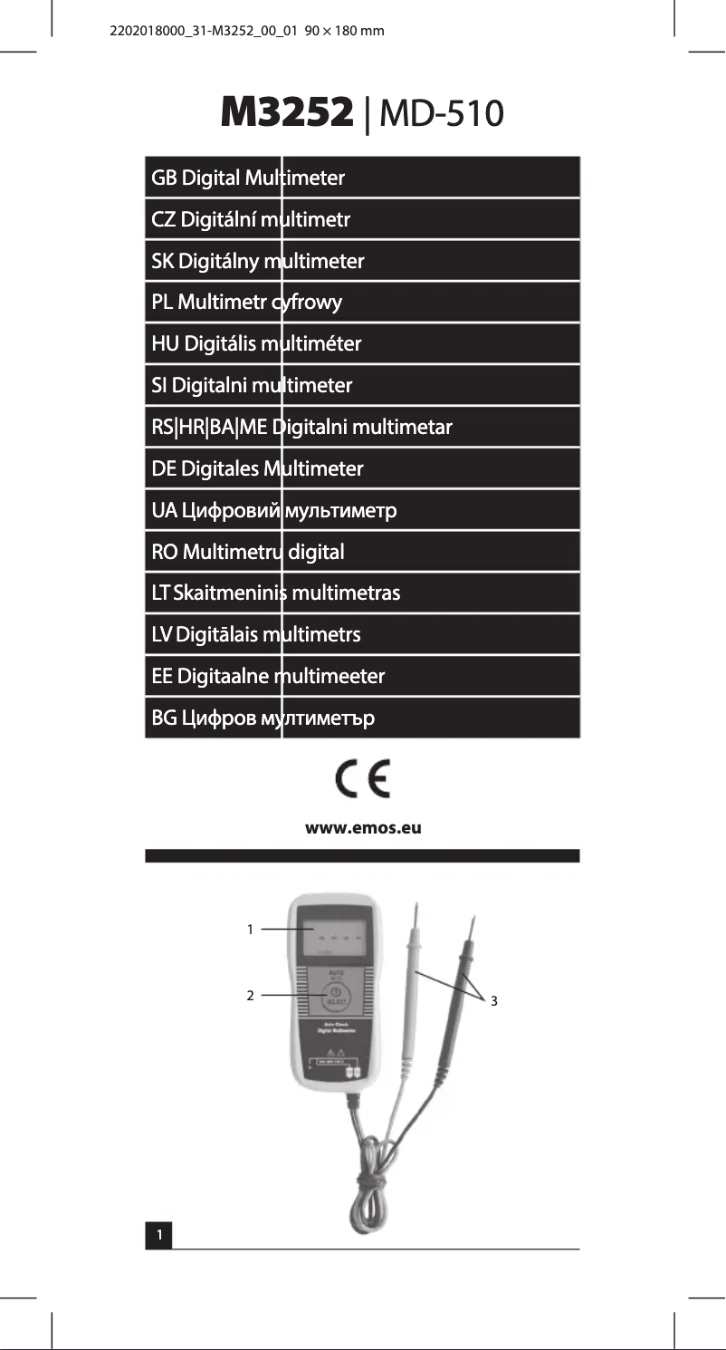 Página 1 del manual Manual de usuario Emos MD-510