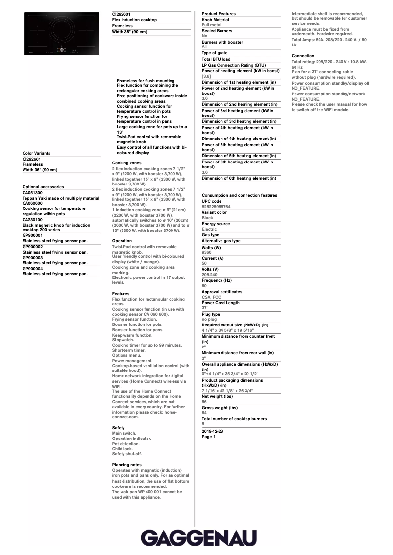 Image de la première page du manuel de l'appareil CI292601