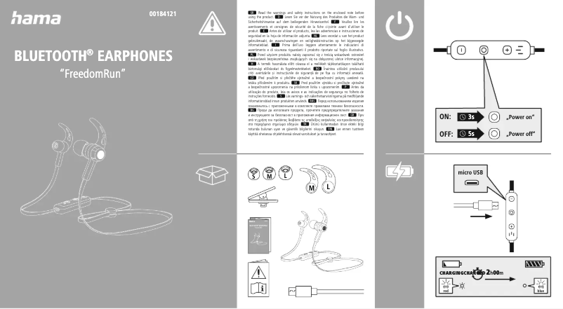 Image de la première page du manuel de l'appareil Freedom Run 00184121