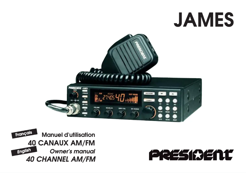 Page 1 de la notice Manuel utilisateur President James